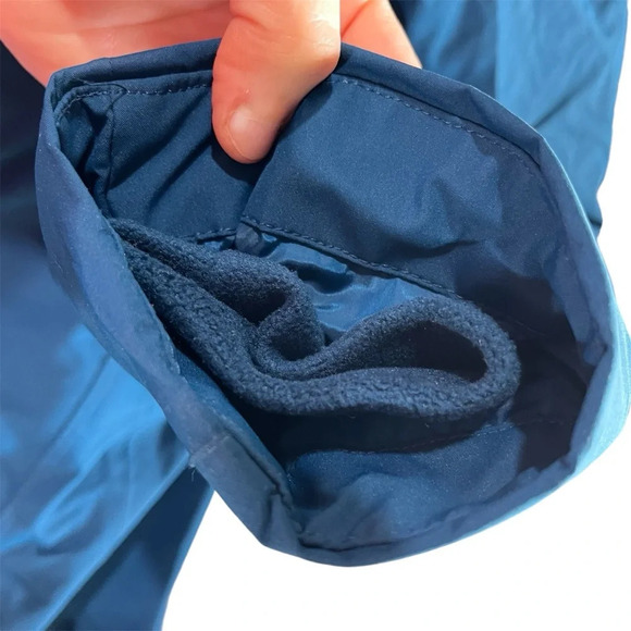 LAND’S END ~ Women’s Long Puffy Down Jacket with Detachable Hood Blue Pockets - Picture 5 of 14